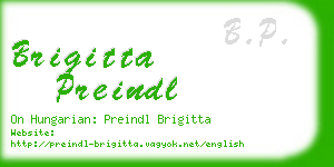 brigitta preindl business card